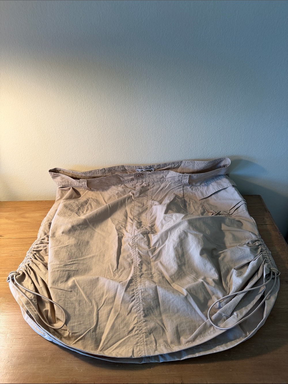 Fashion Nova Women's Cargo Skirt in Light Beige